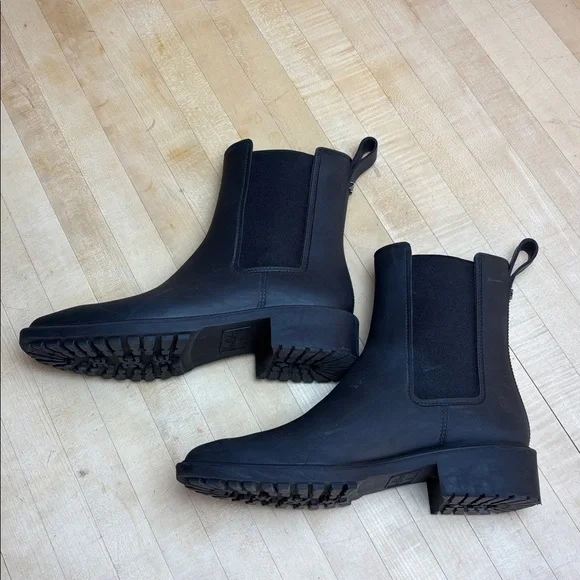 Sam Edelman Sue Rubber Rain Ankle Boot Women’s Waterproof Chelsea Black US 8M - Picture 4 of 8